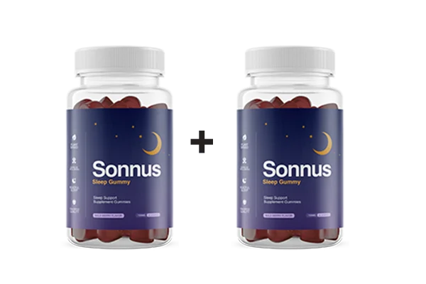 Two Sonnus sleep gummy bottles — buy 1 get 1 free starter bundle